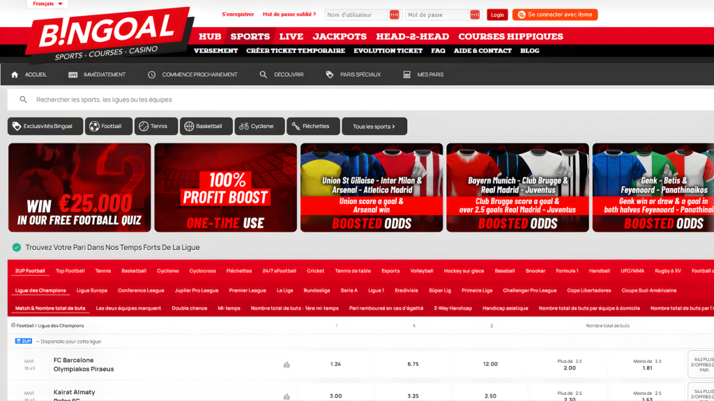 Code promo Bingoal paris sportifs