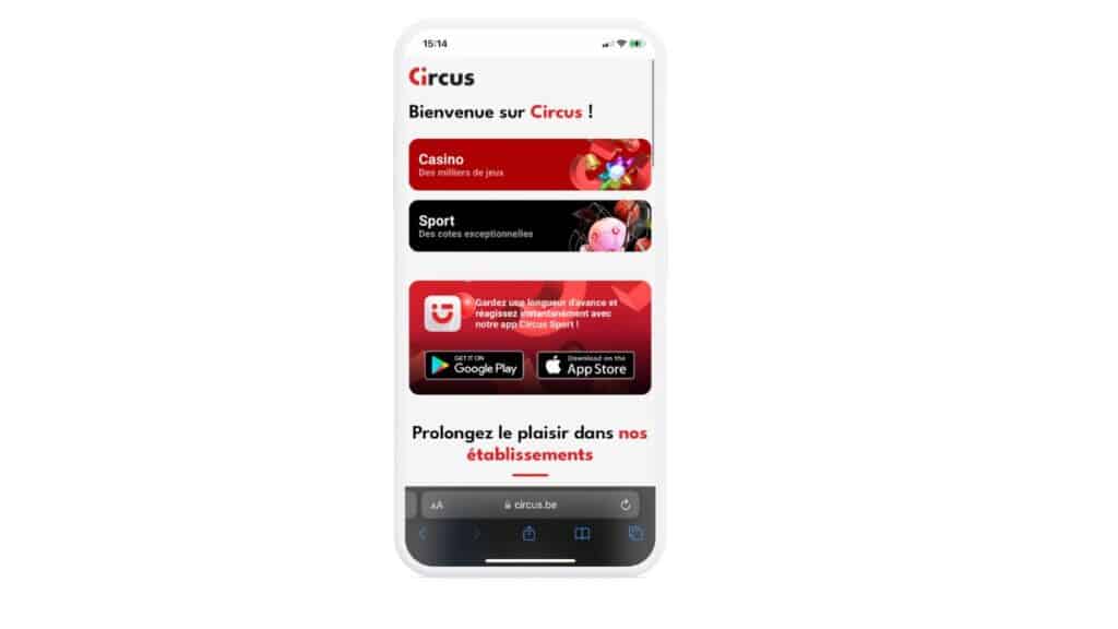 Télécharger l'application Circus en Belgique