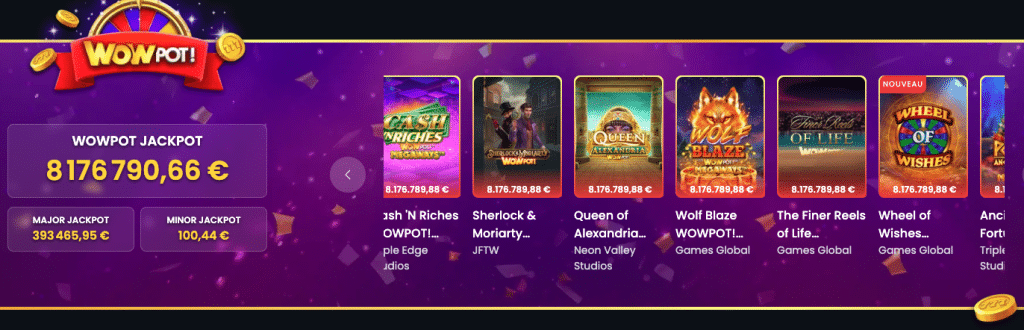 Le jackpot progressif disponible sur casino777