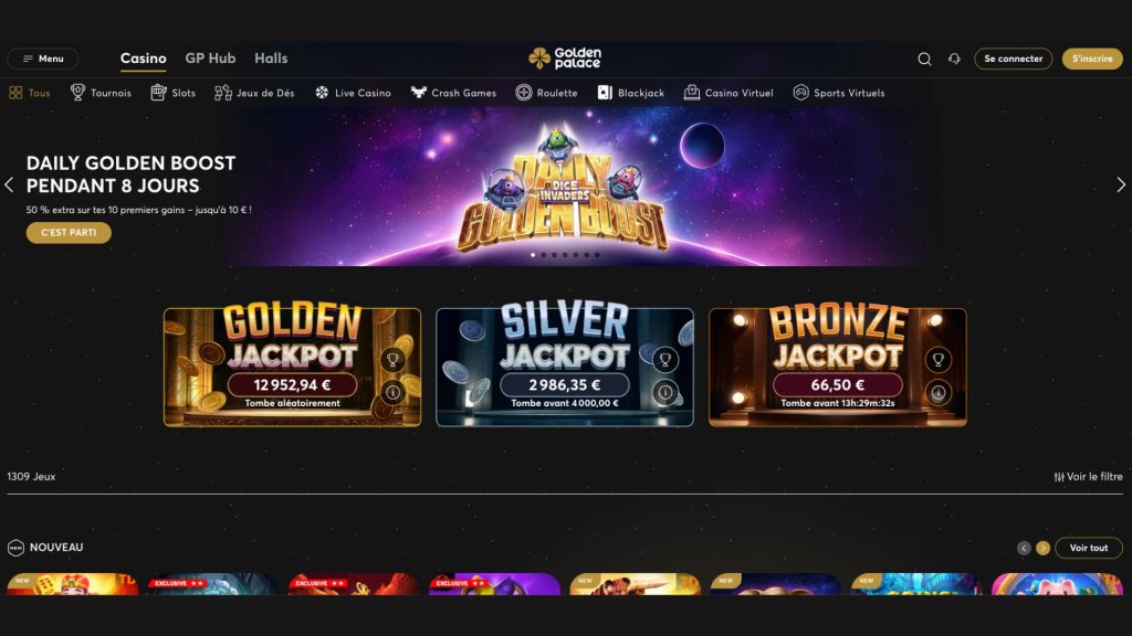 Golden Palace est un casino Belge avec de nombreuses méthodes de retrait