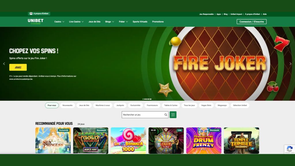 Unibet offre les meilleures cagnottes de tous les casinos en Belgique