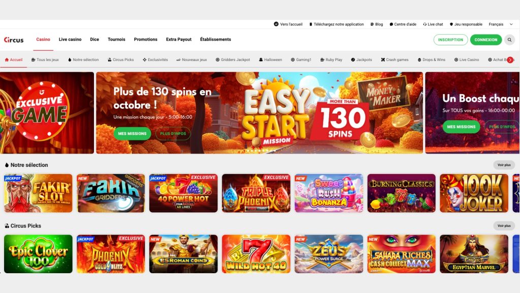Circus fait partie des casinos en ligne offrant la meilleure expérience de jeu en Belgique
