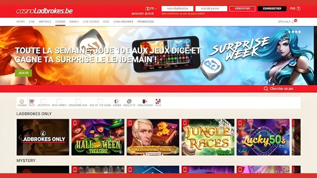 Ladbrokes fait partie des meilleurs casinos belges quant à l'offre de jeu