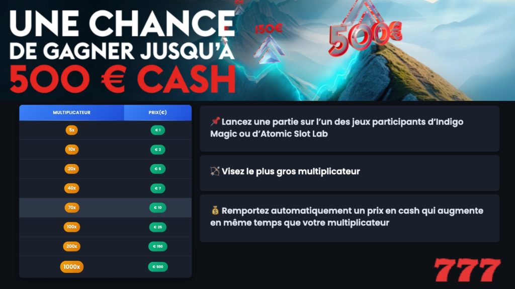 Participez à l'offre The Summit sur Casino777