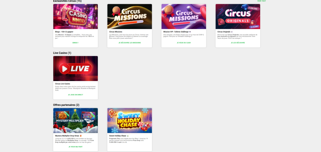 promotions circus casino janvier 2026