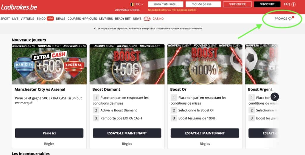 Promo sur Ladbrokes