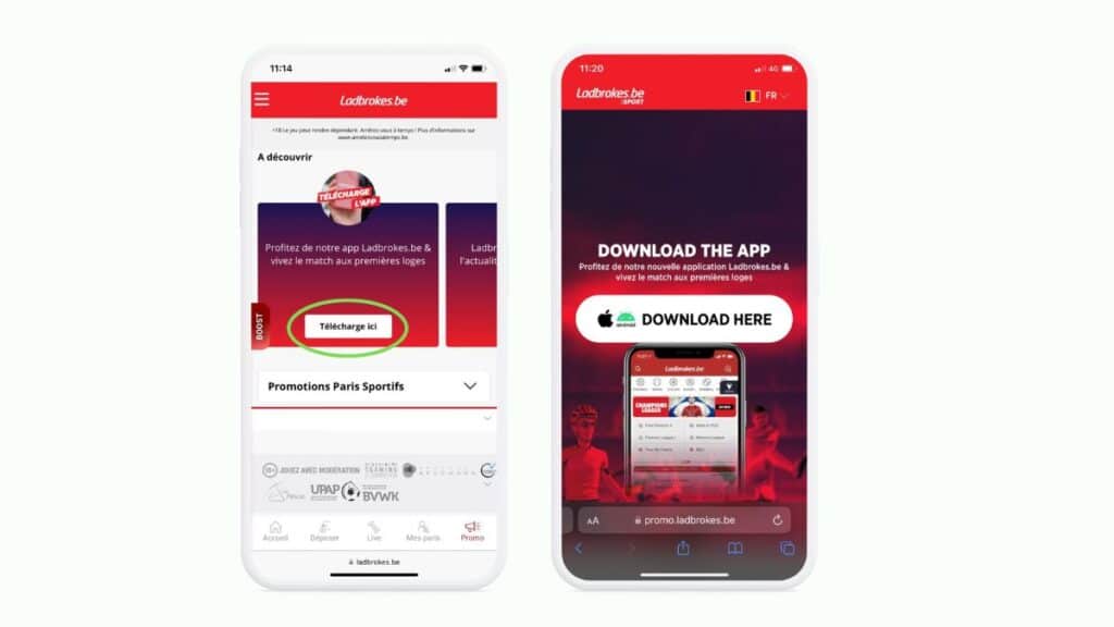 Télécharger l'app Ladbrokes en Belgique