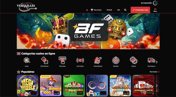 Versaille Casino fait partie des sites qui offrent un retrait au comptoir