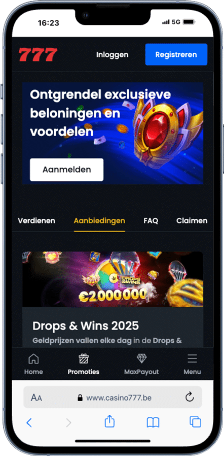 Promotieaanbiedingen beschikbaar met Casino777 promotiecode