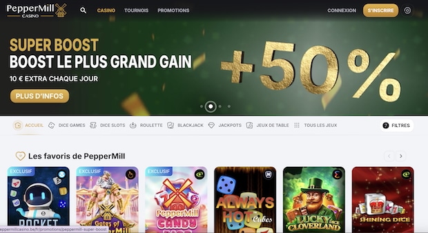 Peppermill Casino est le meilleur casino en Belgique qui vous cherchez des retraits rapides